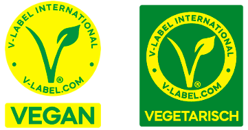 V-Label keurmerk wordt na onderzoek op ingredienten, hulpstoffen en productieproces afgegeven voor vegetarische en vegan voedingsproducten 