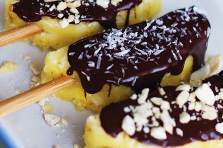 Ananas Chocolade Lolly