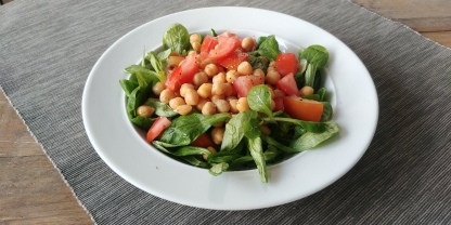 snelle kikkererwten salade lekker vega vegetarisch recept